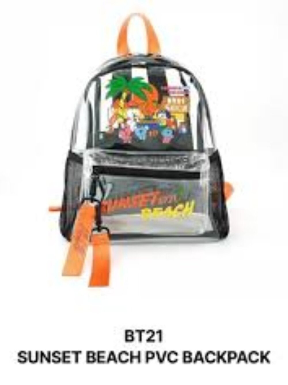 NWT BT21 Sunset Beach clear backpack